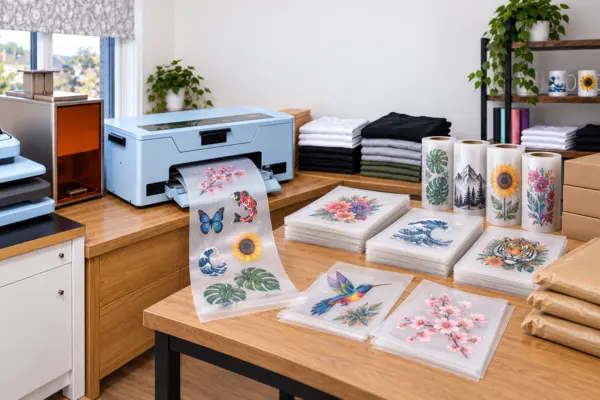 Organised bulk DTF transfer printing order