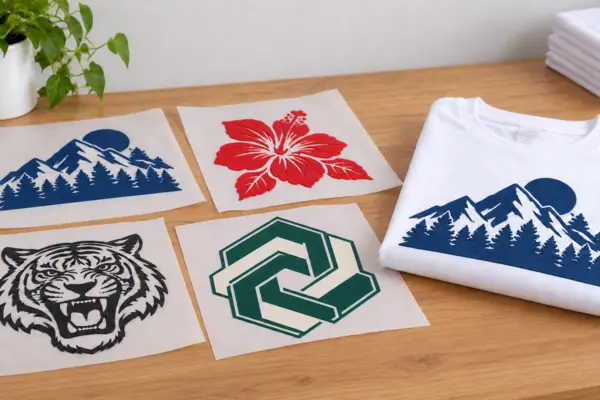 Screen print transfers and finished printed garment